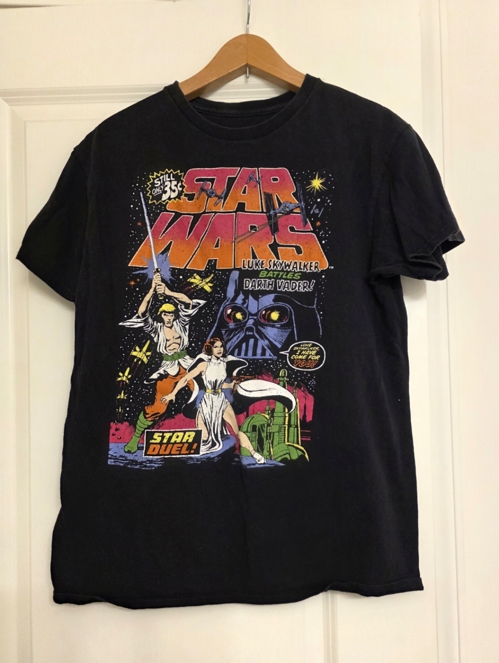 Star Wars Graphic Tshirt Mens M Black Cotton Retro Inspired Comic Grunge